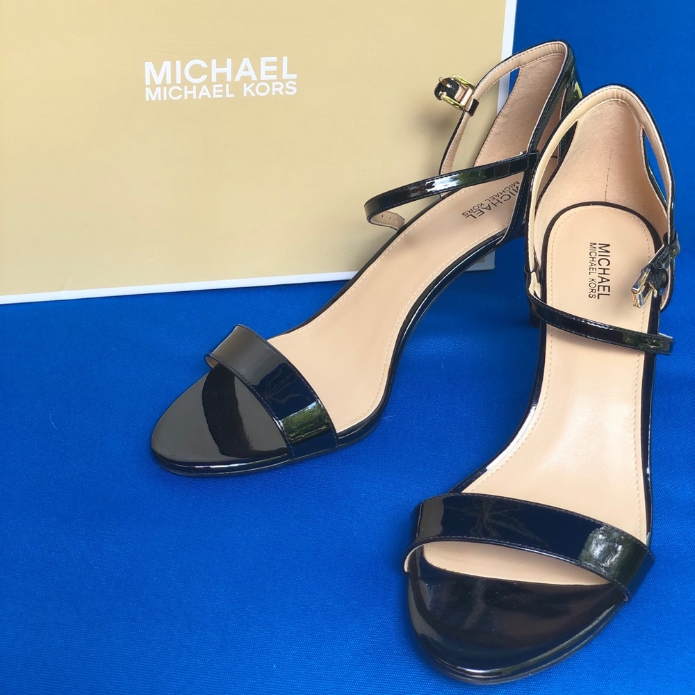 Michael Kors black strap heel